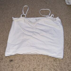 white crop top